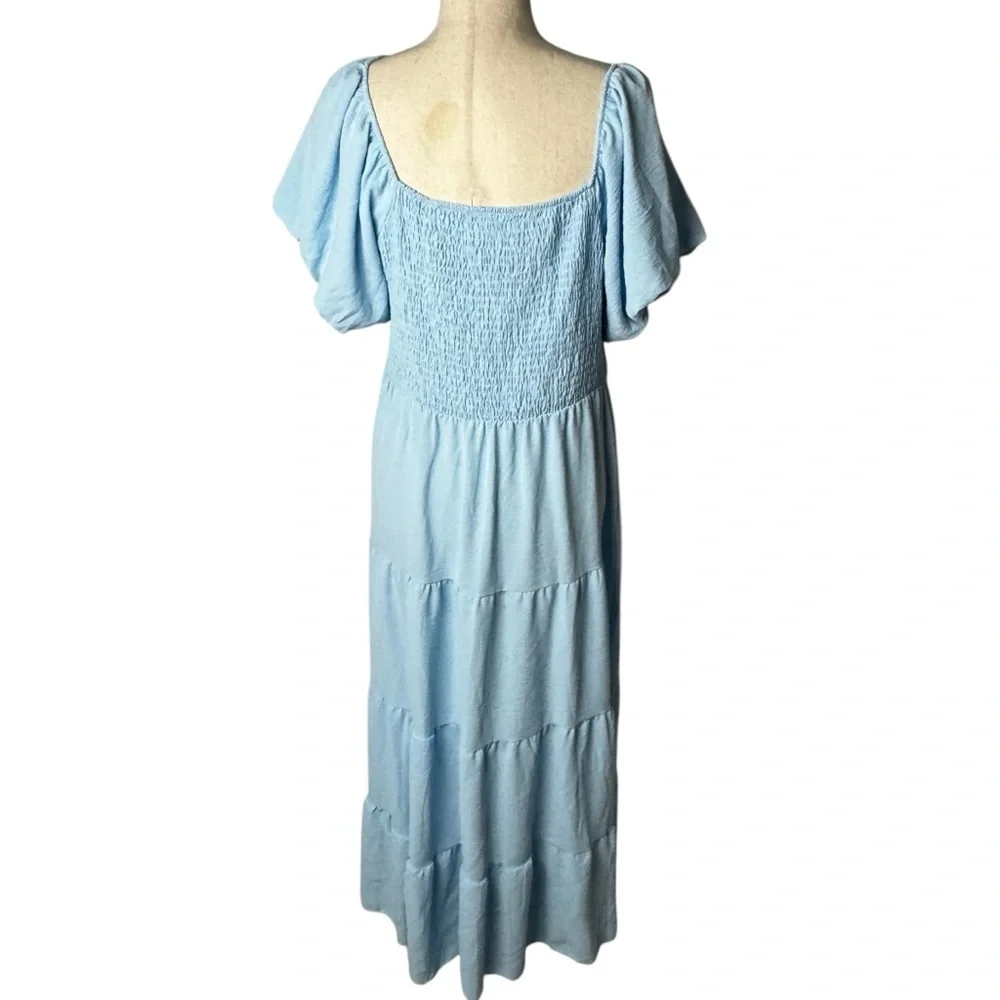 Blue tiered‎ maxi Dress fairycore boho milk made coquette
